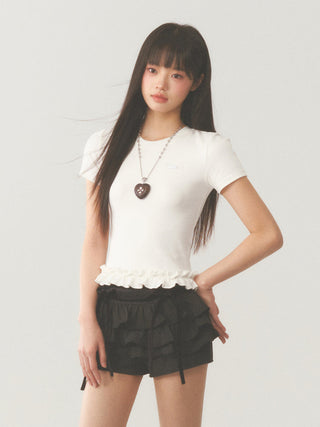 [WEEKH] Ruffled crop top
