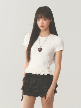 [WEEKH] Ruffled crop top