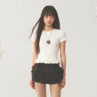 [WEEKH] Ruffled crop top