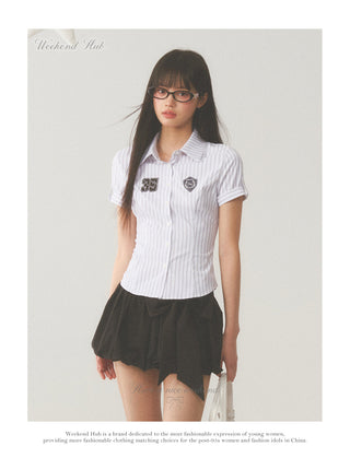 [WEEKH] Striped blouse