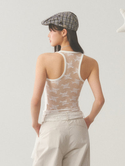 [WEEKH] Lace camisole top