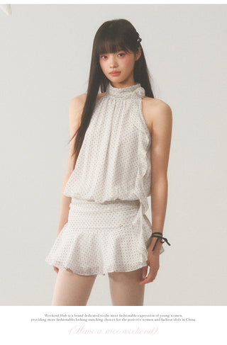 [WEEKH] Halter polka dot dress