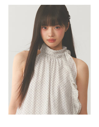 [WEEKH] Halter polka dot dress