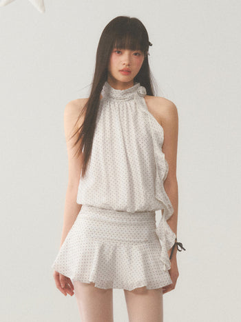 [WEEKH] Halter polka dot dress