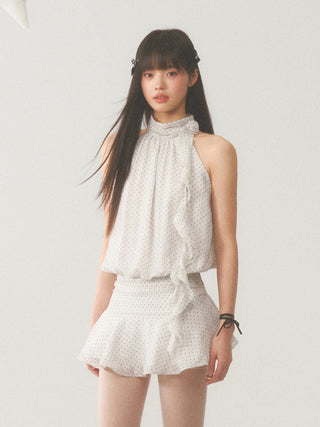 [WEEKH] Halter polka dot dress