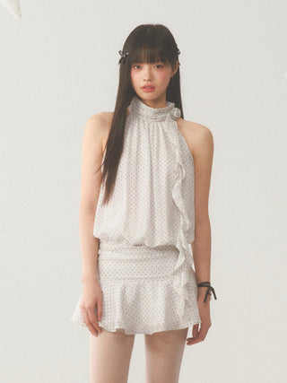 [WEEKH] Halter polka dot dress
