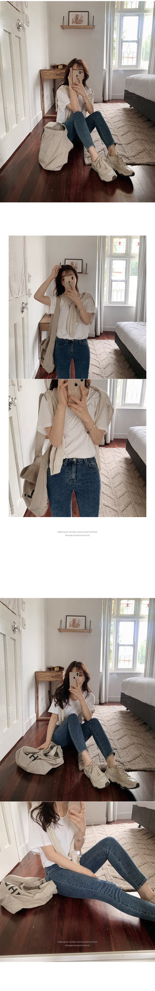U-neck T-shirt - 7 colors