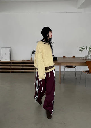 [unisex] wide string track pants (3c)