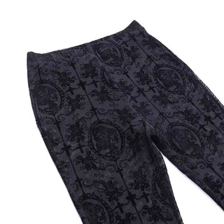 Gothic Black Flared Pants