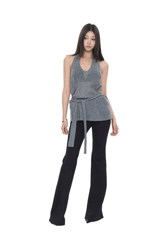 loose backless vest tops