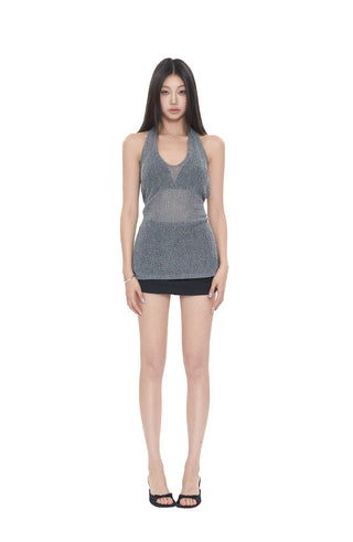 loose backless vest tops