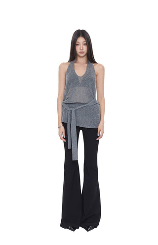 loose backless vest tops