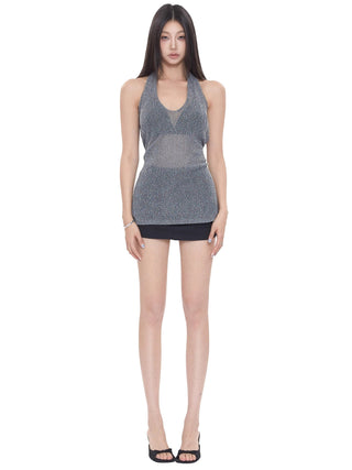 loose backless vest tops