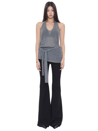 loose backless vest tops