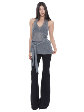 loose backless vest tops