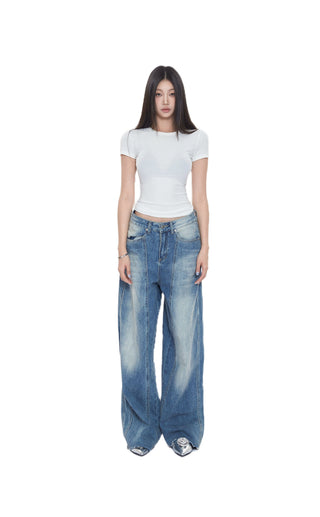 retro straight jeans