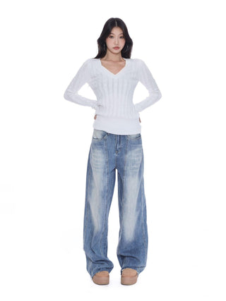 retro straight jeans