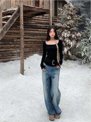 retro straight jeans