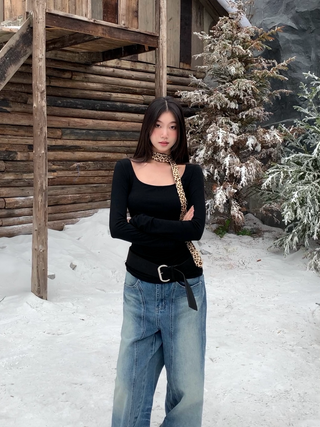 retro straight jeans