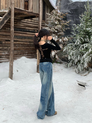 retro straight jeans
