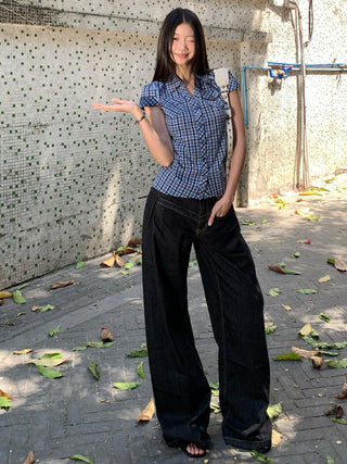 light luxury plaid tops