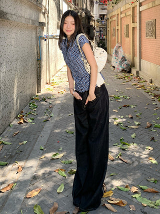 light luxury plaid tops