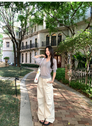 wide-leg workwear pants