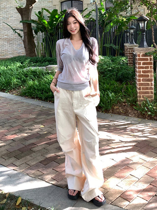 wide-leg workwear pants