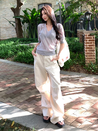 wide-leg workwear pants