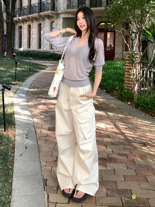 wide-leg workwear pants