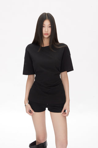 short-sleeved waist slimming tops