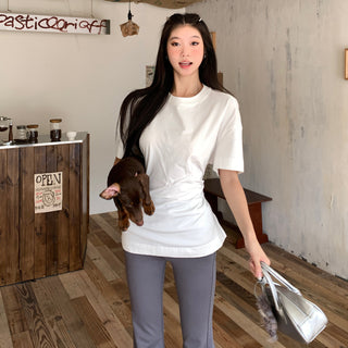 short-sleeved waist slimming tops