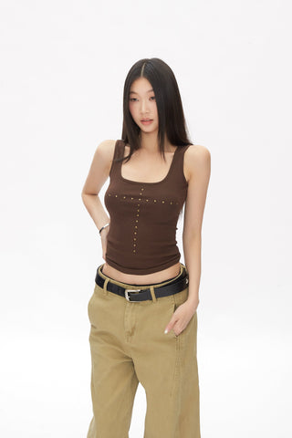 slim I-shaped camisole tops