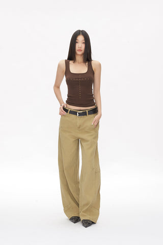 slim I-shaped camisole tops