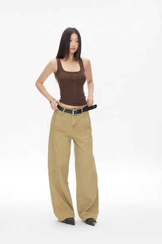 slim I-shaped camisole tops