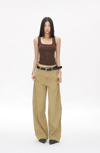 slim I-shaped camisole tops