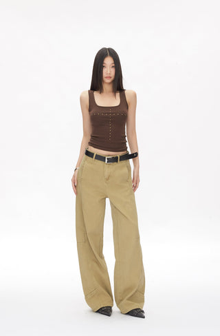 slim I-shaped camisole tops