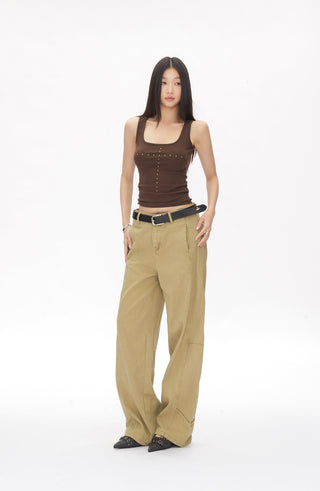 slim I-shaped camisole tops