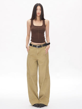 slim I-shaped camisole tops