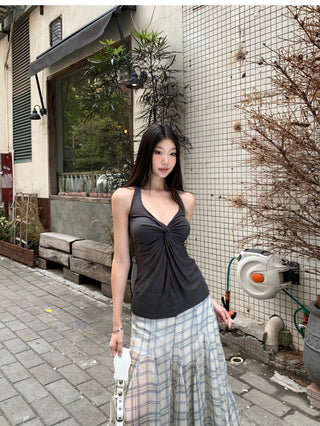 versatile plaid fishtail skirt