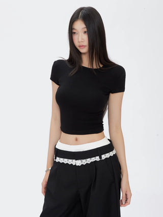 backless slim fit tops