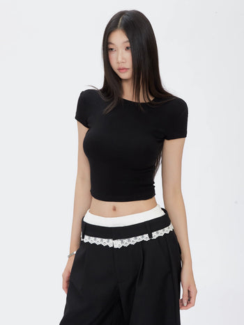 backless slim fit tops