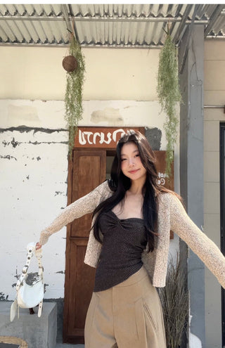 khaki wide-leg pants