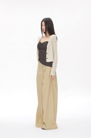 short knitted cardigan tops