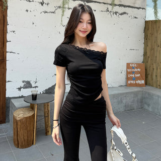 off-shoulder short tops