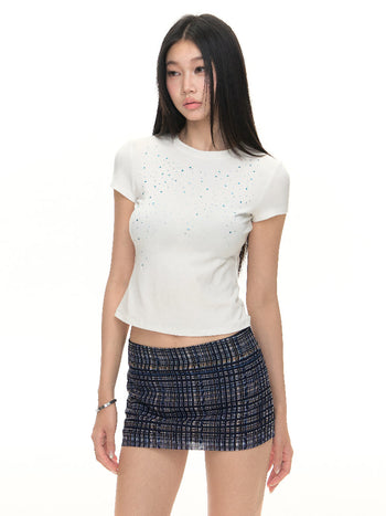 hot rhinestone short tops