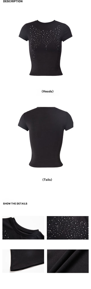 hot rhinestone short tops