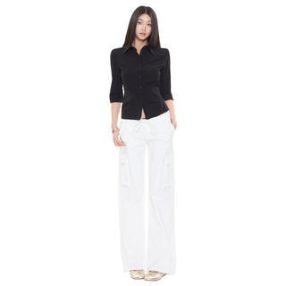 white wide-leg pants