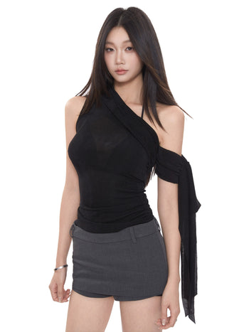 off-shoulder black tops