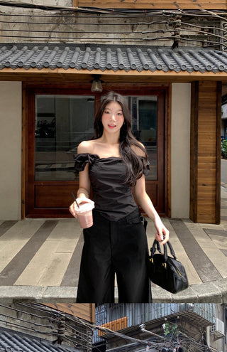 off-shoulder tight tops
